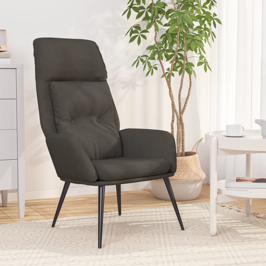 vidaXL Relaxačné kreslo tmavosivé umelá semišová koža