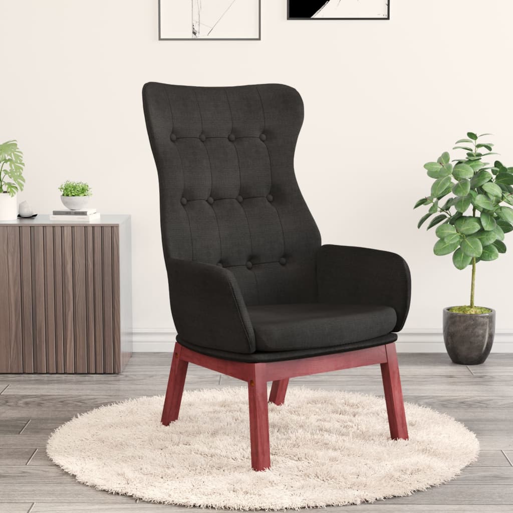 vidaXL Relaxačné kreslo čierne látkové