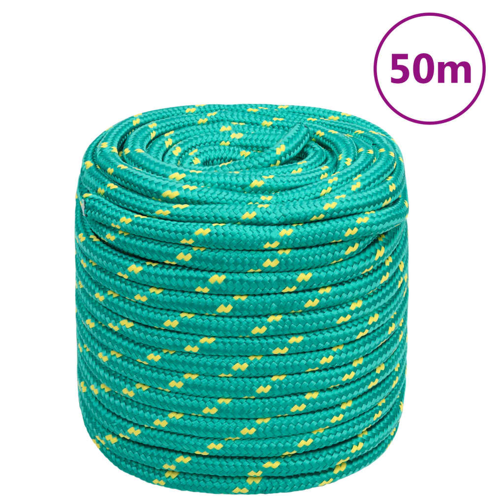 vidaXL Lodné lano zelené 18 mm 50 m polypropylén