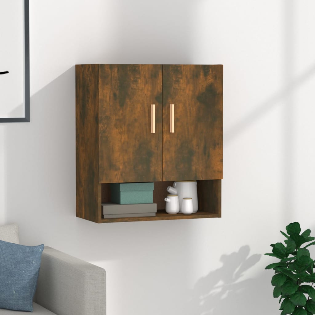 vidaXL Nástenná skrinka dymový dub 60x31x70 cm spracované drevo