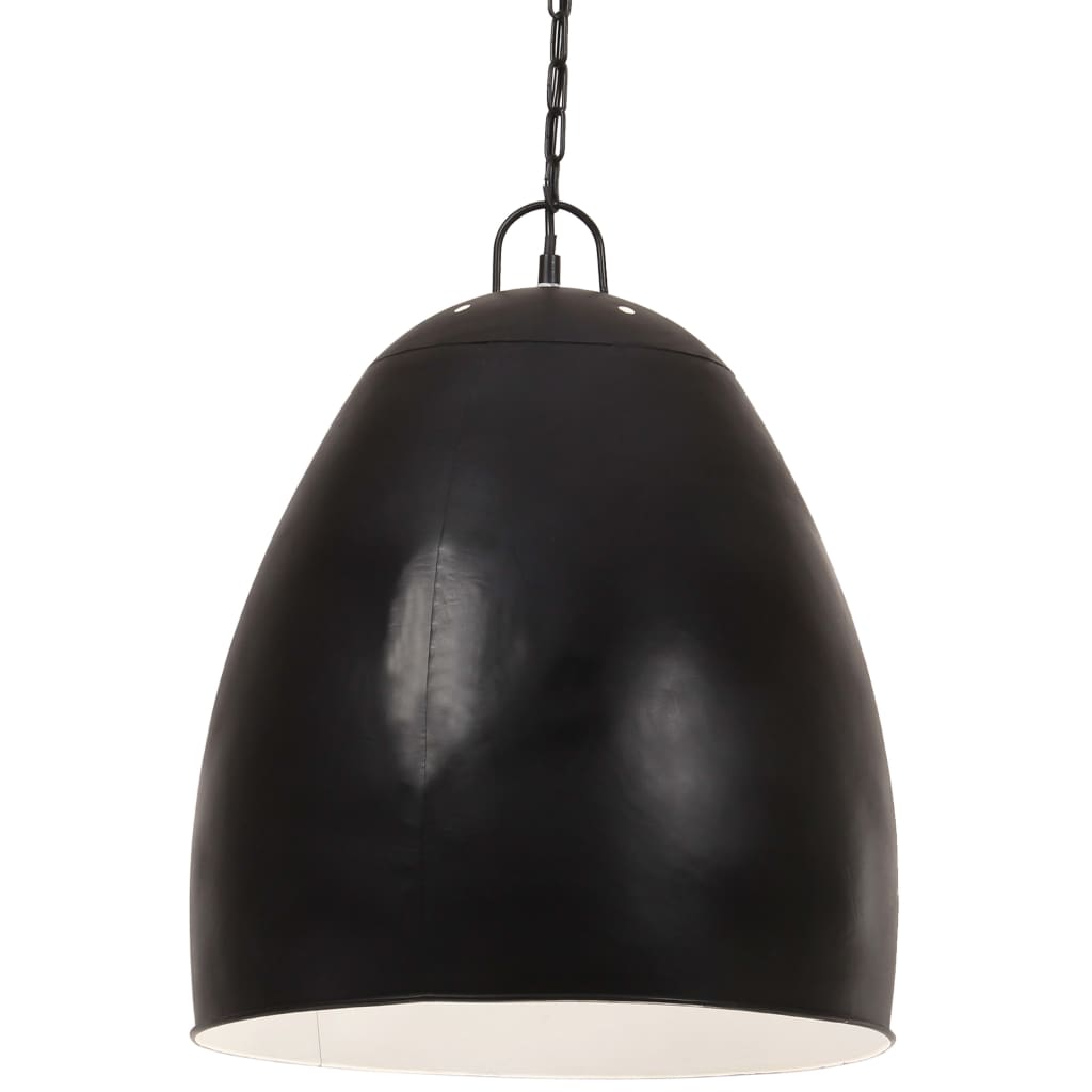 vidaXL Industriálna závesná lampa 25 W, čierna, okrúhla 42 cm E27