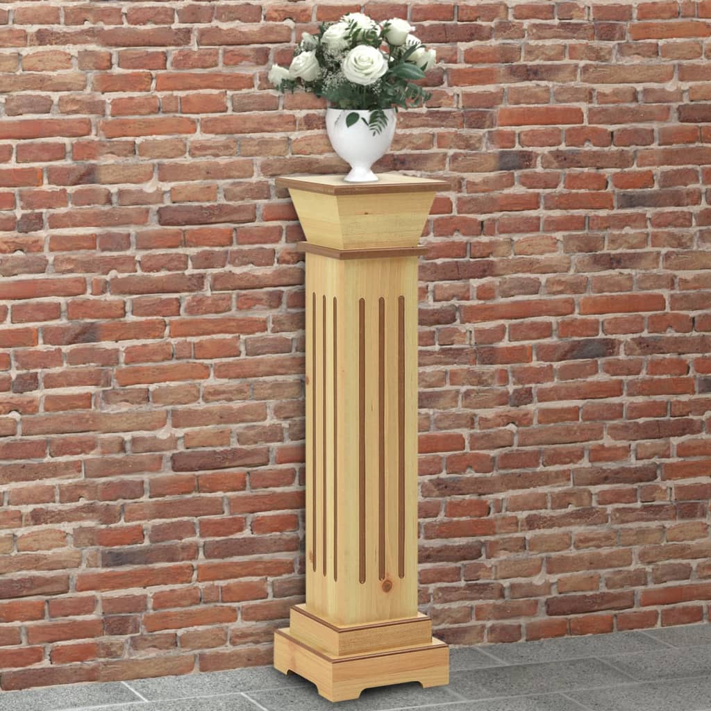 vidaXL Štvorcový stĺpový stojan na rastliny bledé drevo 17x17x66 cm MDF