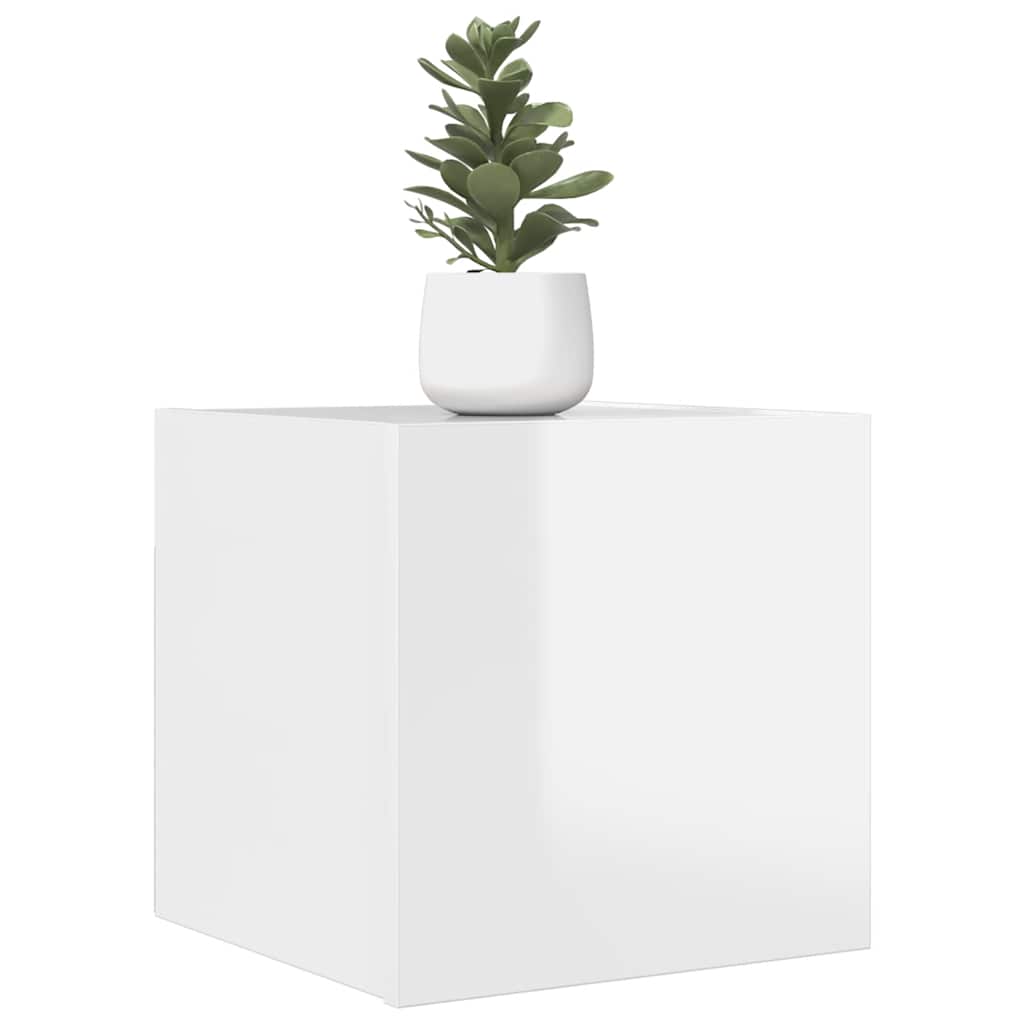vidaXL Nástenné TV skrinky 2 ks lesklé biele 30,5x30x30 cm