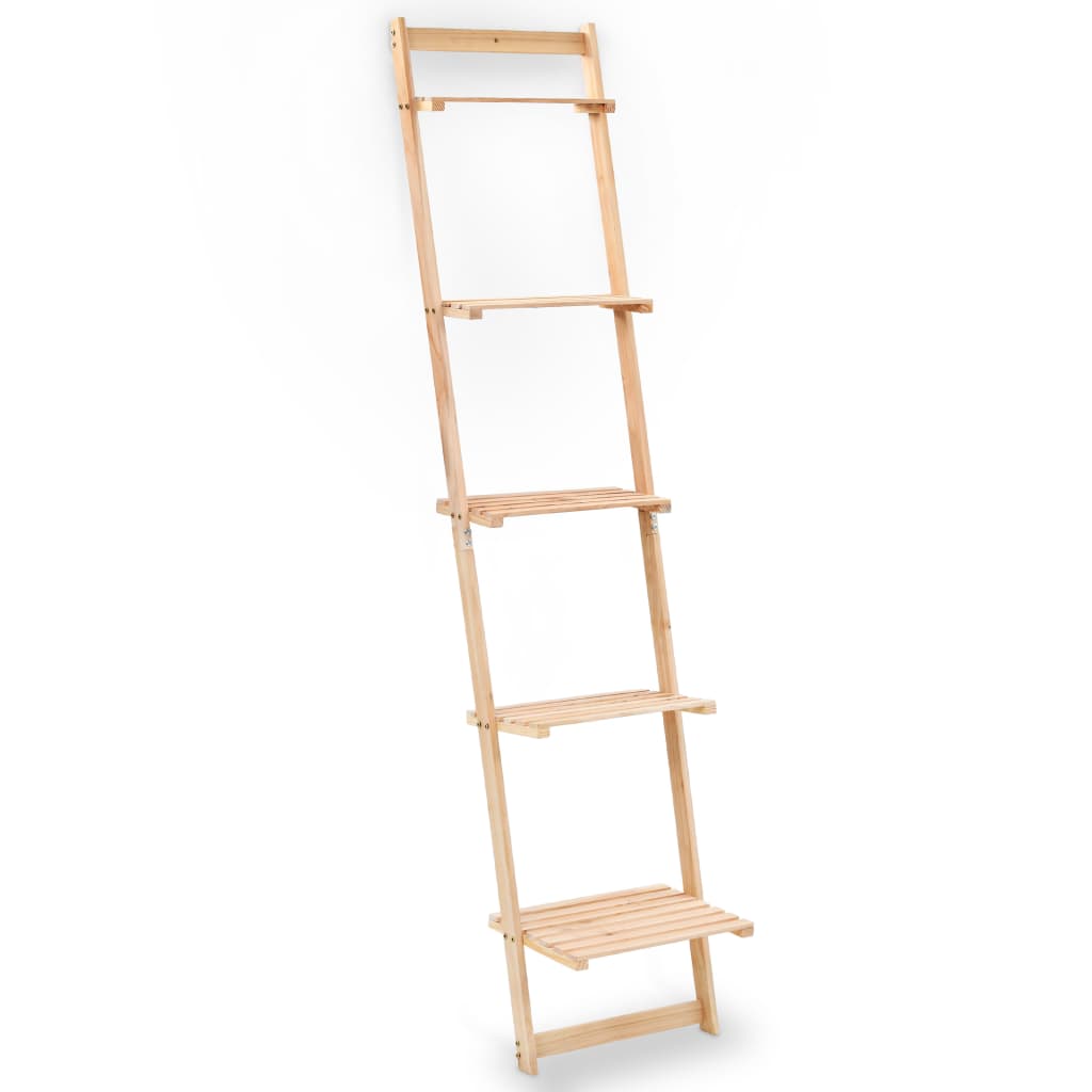 vidaXL Rebríková nástenná polička cédrové drevo 41,5x30x176 cm