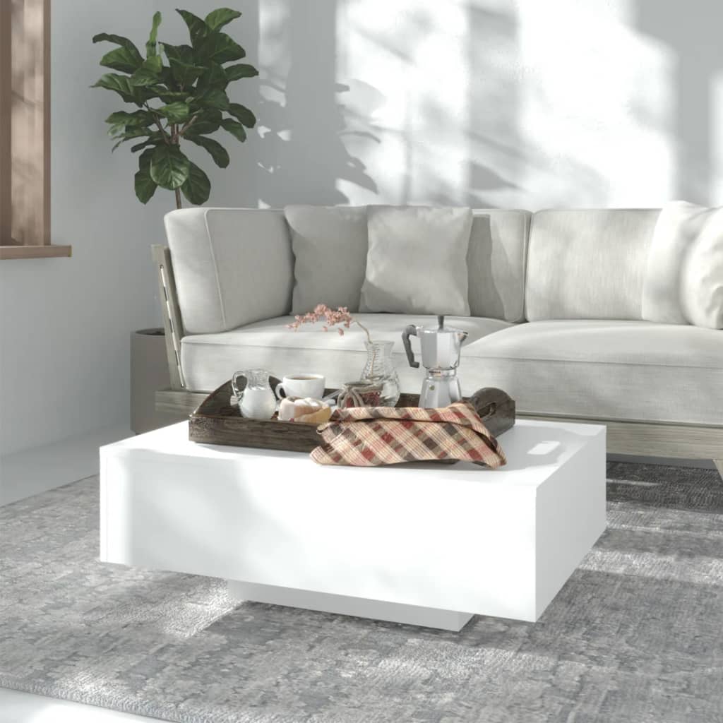 vidaXL Konferenčný stolík, biely 85x55x31 cm, kompozitné drevo