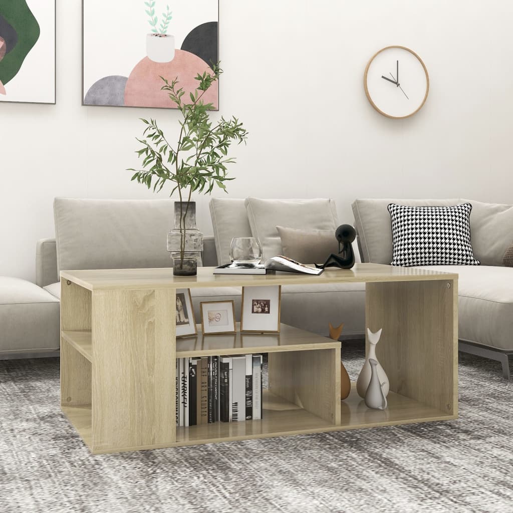 vidaXL Konferenčný stolík, dub sonoma 100x50x40 cm, kompozitné drevo