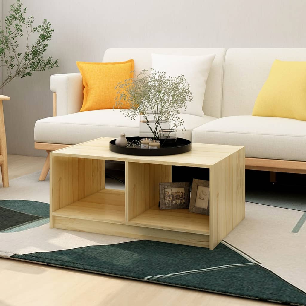 vidaXL Konferenčný stolík 75x50x33,5 cm, borovicový masív