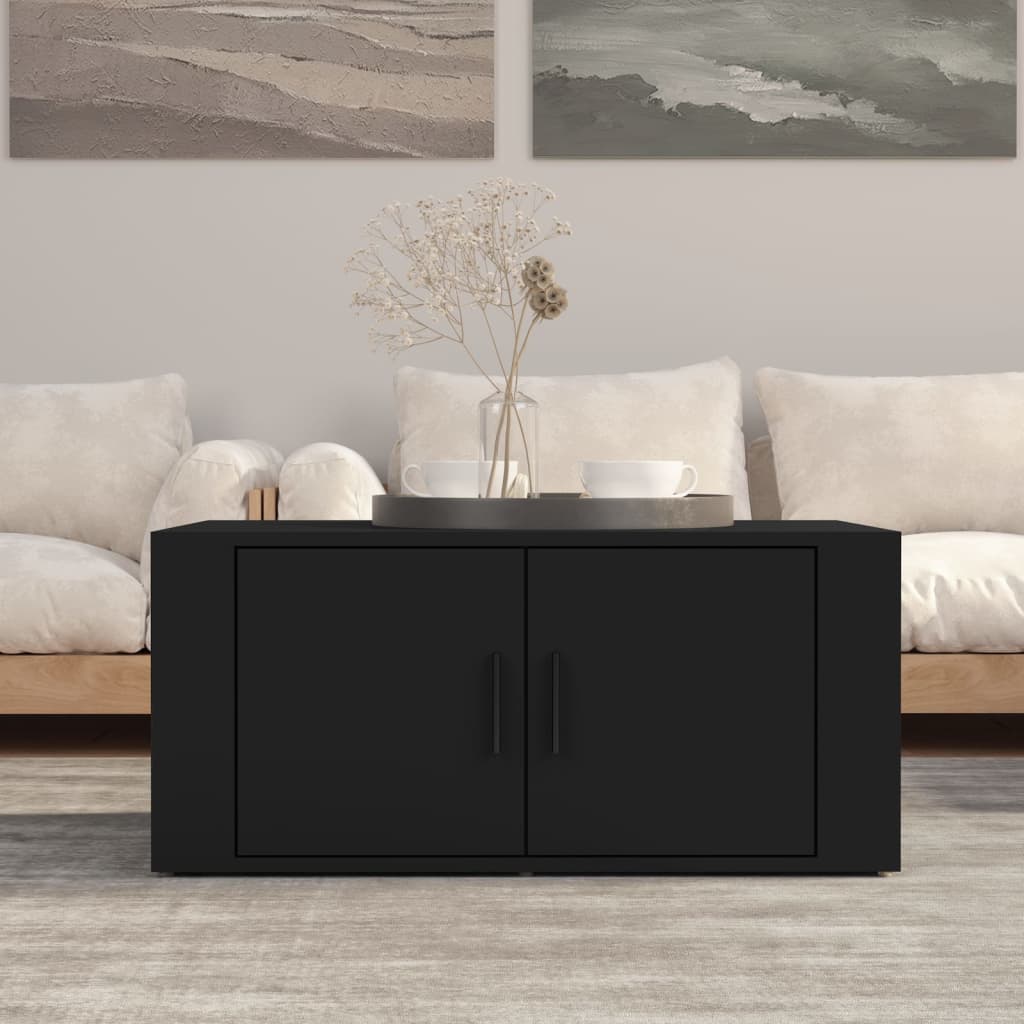 vidaXL Konferenčný stolík čierny 80x50x36 cm spracované drevo