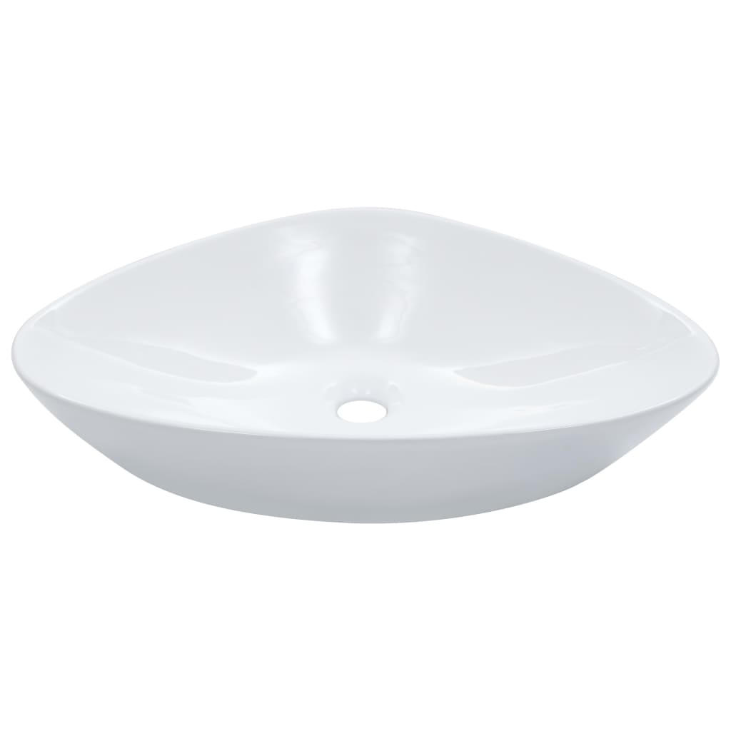 vidaXL Umývadlo 58,5x39x14 cm, keramika, biele