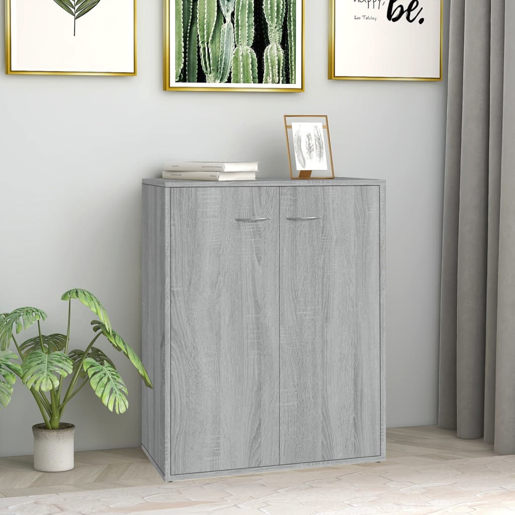 vidaXL Komoda sivý dub sonoma 60x30x75 cm spracované drevo
