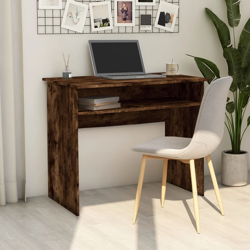 vidaXL Stôl dymový dub 90x50x74 cm spracované drevo
