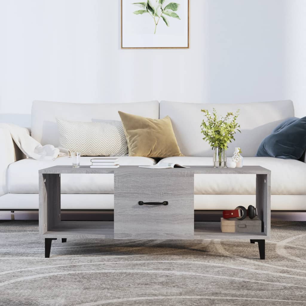 vidaXL Konferenčný stolík sivý sonoma 102x50x40cm kompozitné drevo