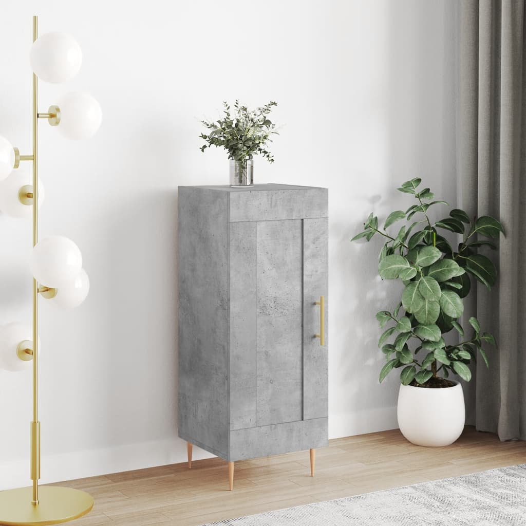 vidaXL Komoda betónovo sivá 34,5x34x90 cm spracované drevo