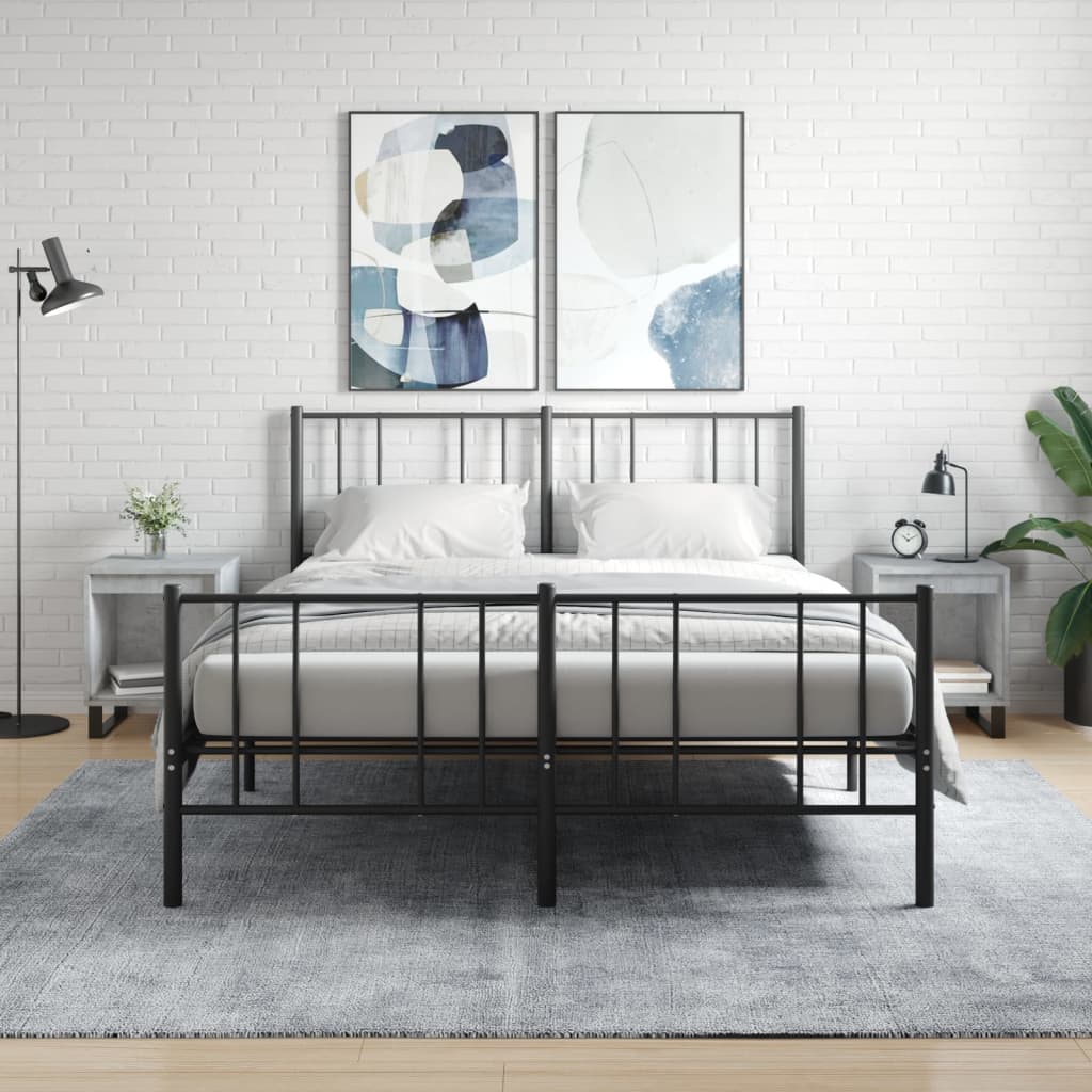 vidaXL Nočné stolíky 2 ks betónové sivé 40x35x50 cm kompozitné drevo