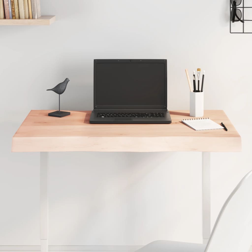 vidaXL Stolová doska 80x50x(2-6) cm neošetrený masív živé hrany