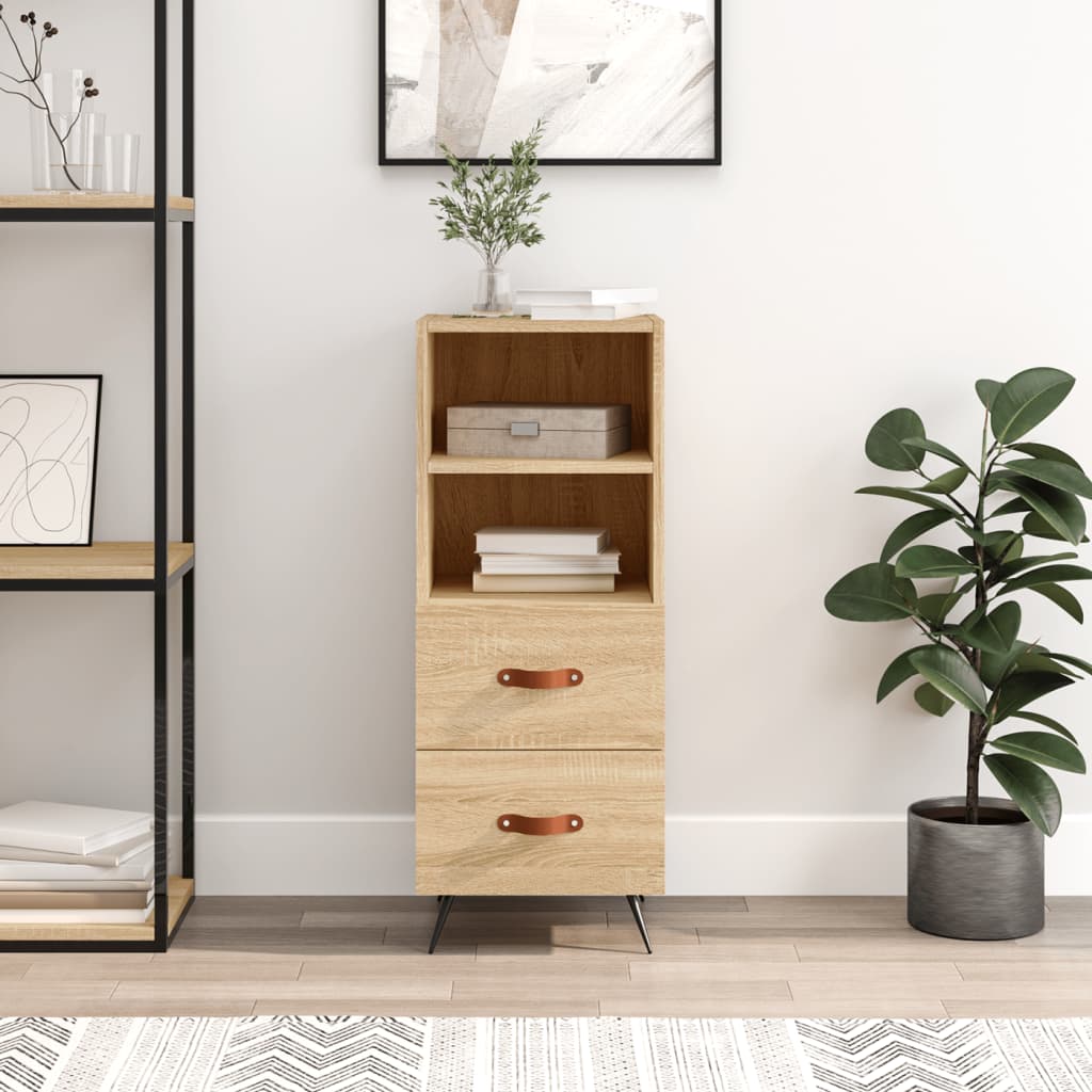 vidaXL Komoda dub sonoma 34,5x34x90 cm spracované drevo
