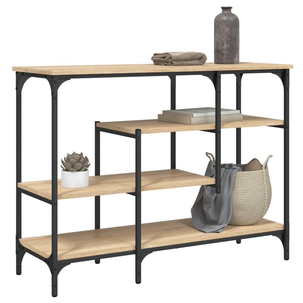 vidaXL Konzolový stolík s policami dub sonoma 100x35x75 cm