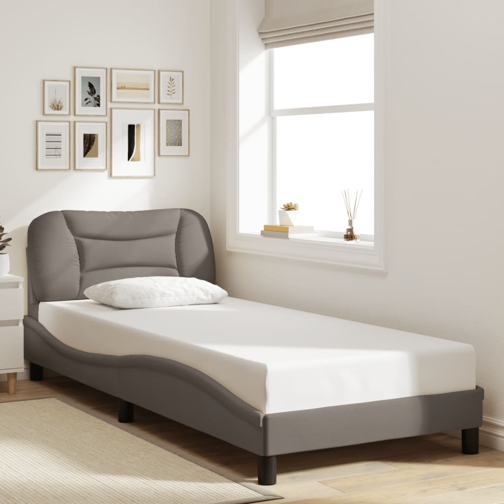 vidaXL Rám postele bez matraca Taupe 80x200 cm Látka