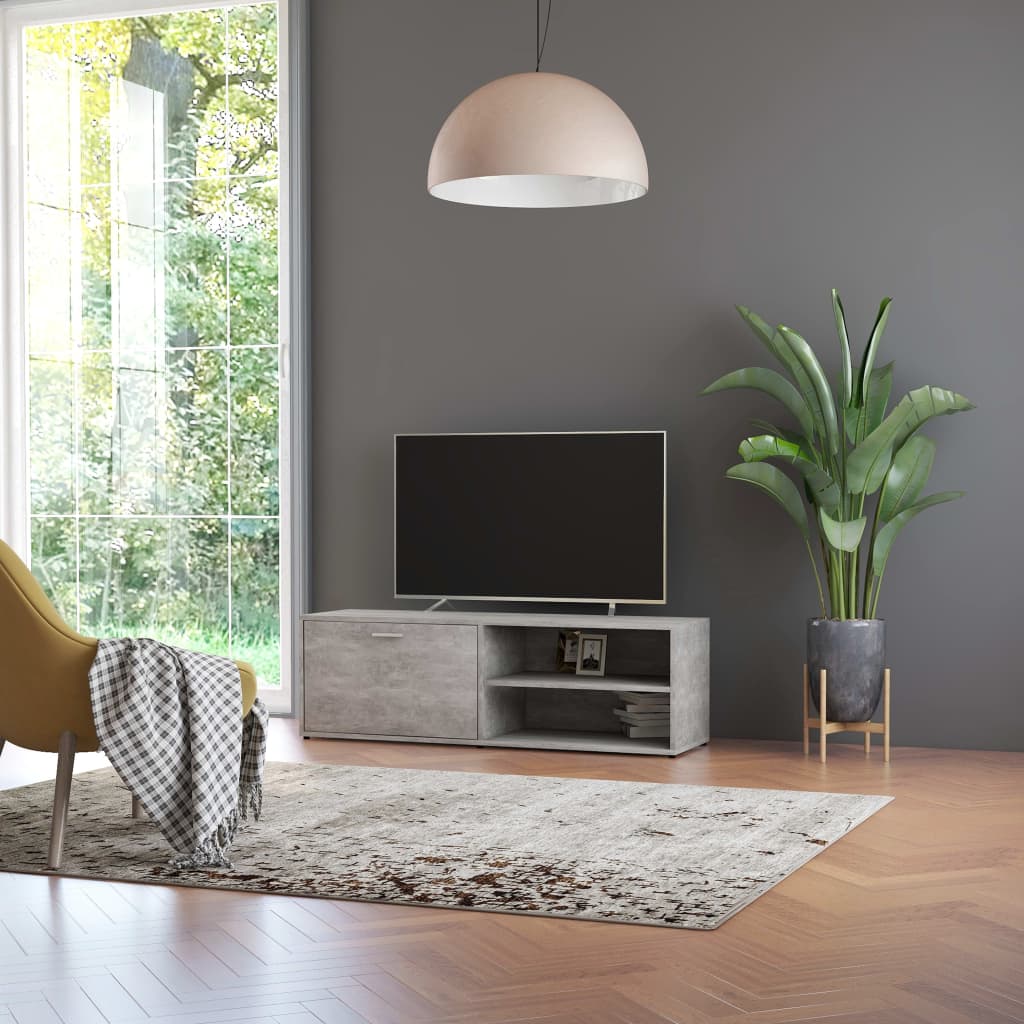 vidaXL TV skrinka, betónovo sivá 120x34x37 cm, kompozitné drevo