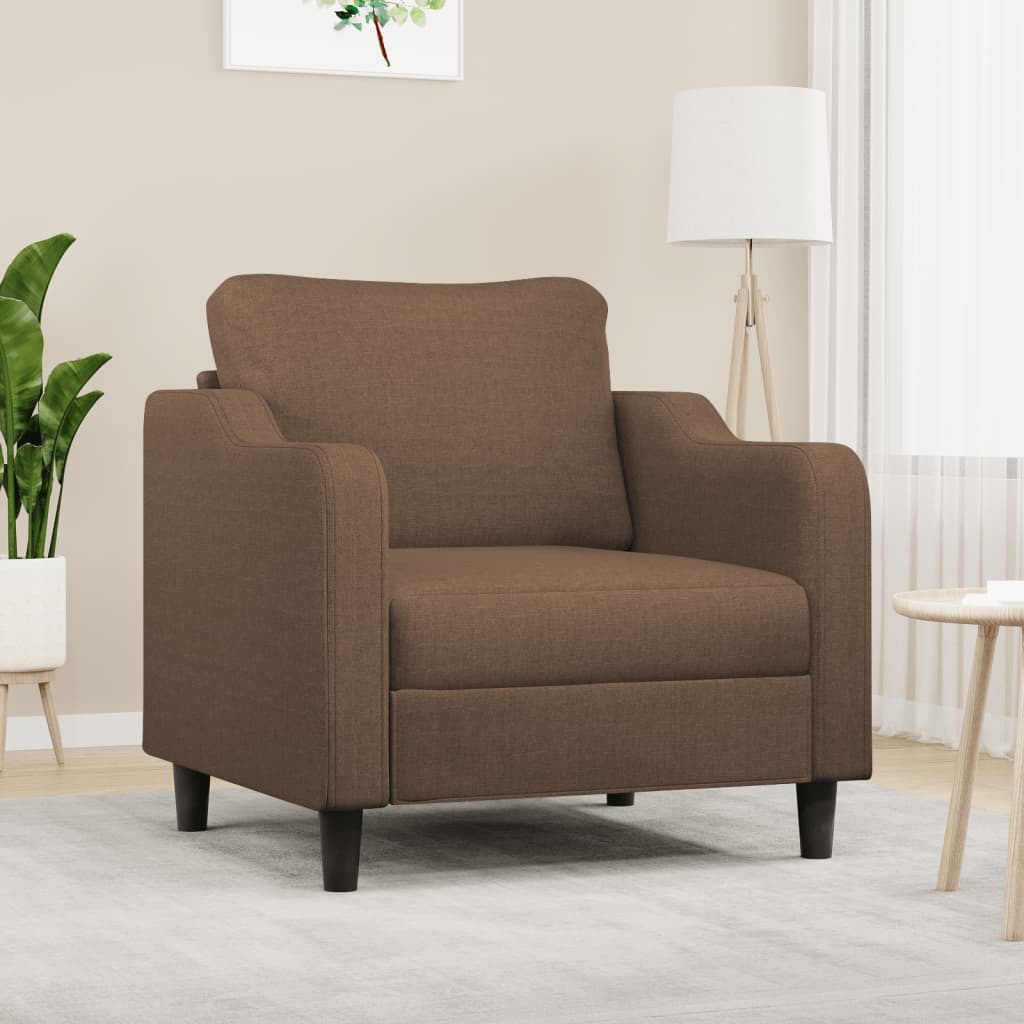 vidaXL Jednomiestna pohovka, hnedá 60 cm, látka