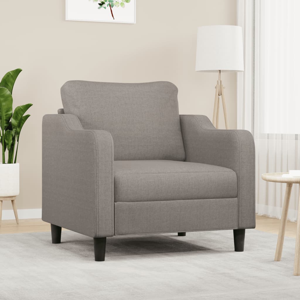 vidaXL Jednomiestna pohovka, sivohnedá 60 cm, látka