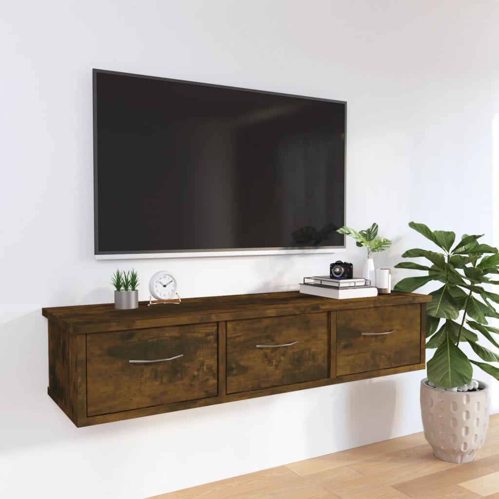 vidaXL Nástenná skrinka tmavý dub 88x26x18,5 cm spracované drevo