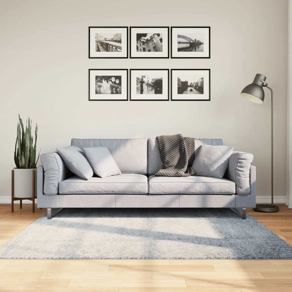 vidaXL Shaggy koberec PAMPLONA, vysoký vlas, moderný, modrý 160x160 cm