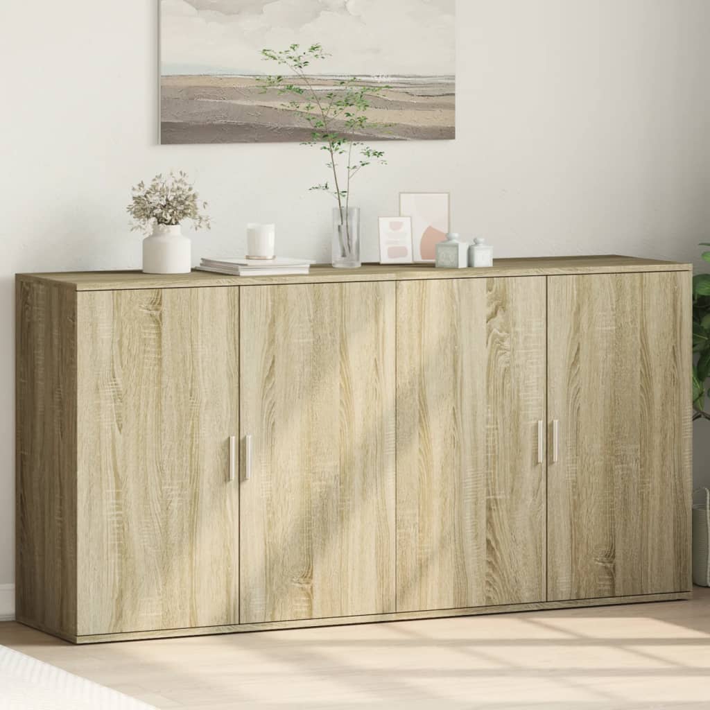 vidaXL Komody 2 ks dub sonoma 79x38x80 cm kompozitné drevo
