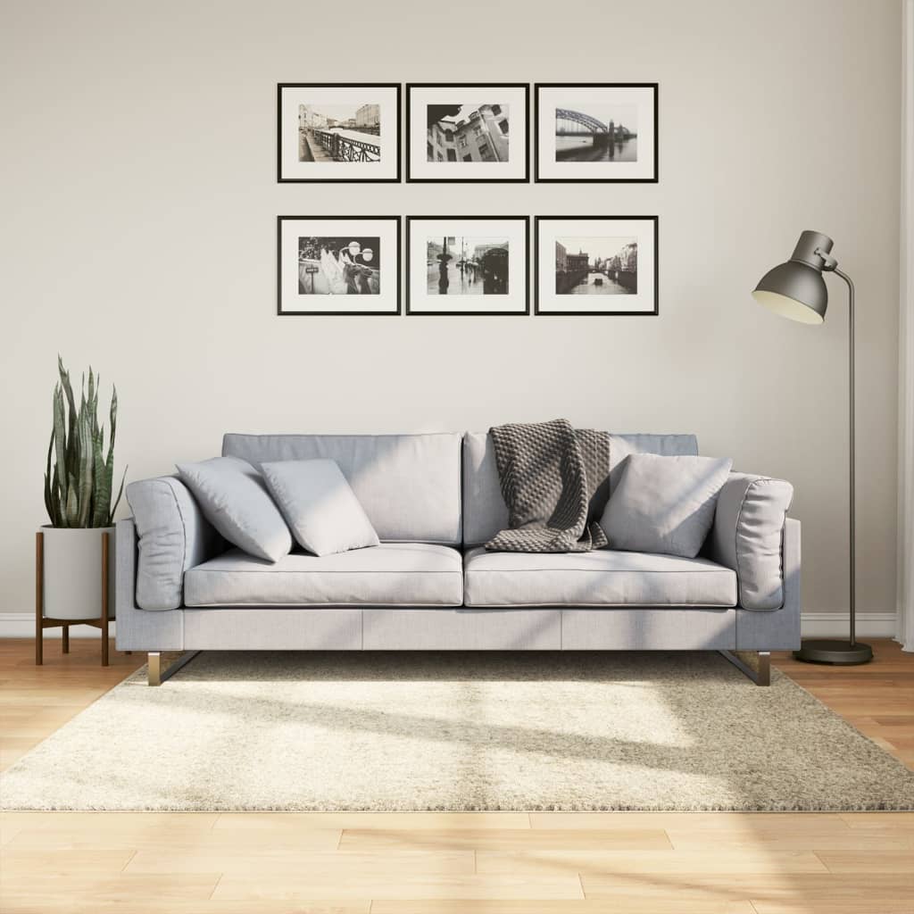 vidaXL Shaggy koberec PAMPLONA, vysoký vlas, moderný, zlatý 160x160 cm