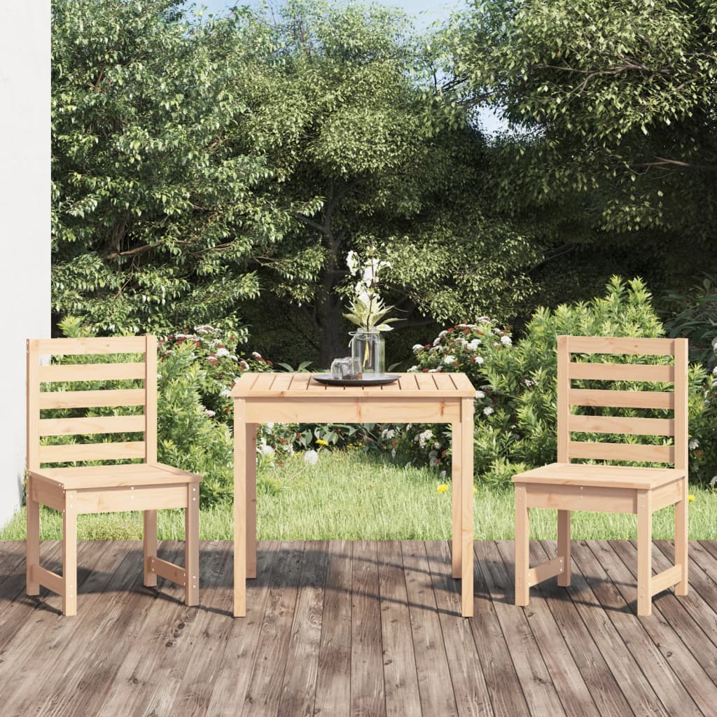 vidaXL 3-dielna záhradná bistro súprava borovicový masív