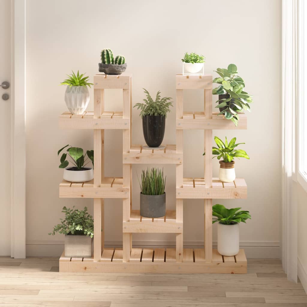 vidaXL Stojan na rastliny 104,5x25x109,5 cm masívna borovica