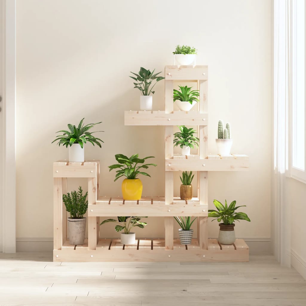 vidaXL Stojan na rastliny 92x25x97 cm masívna borovica