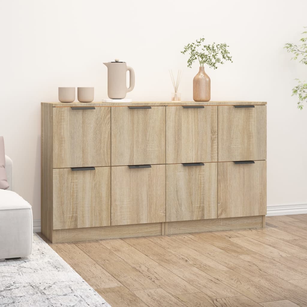 vidaXL Komody 2 ks dub sonoma 60x30x70 cm spracované drevo