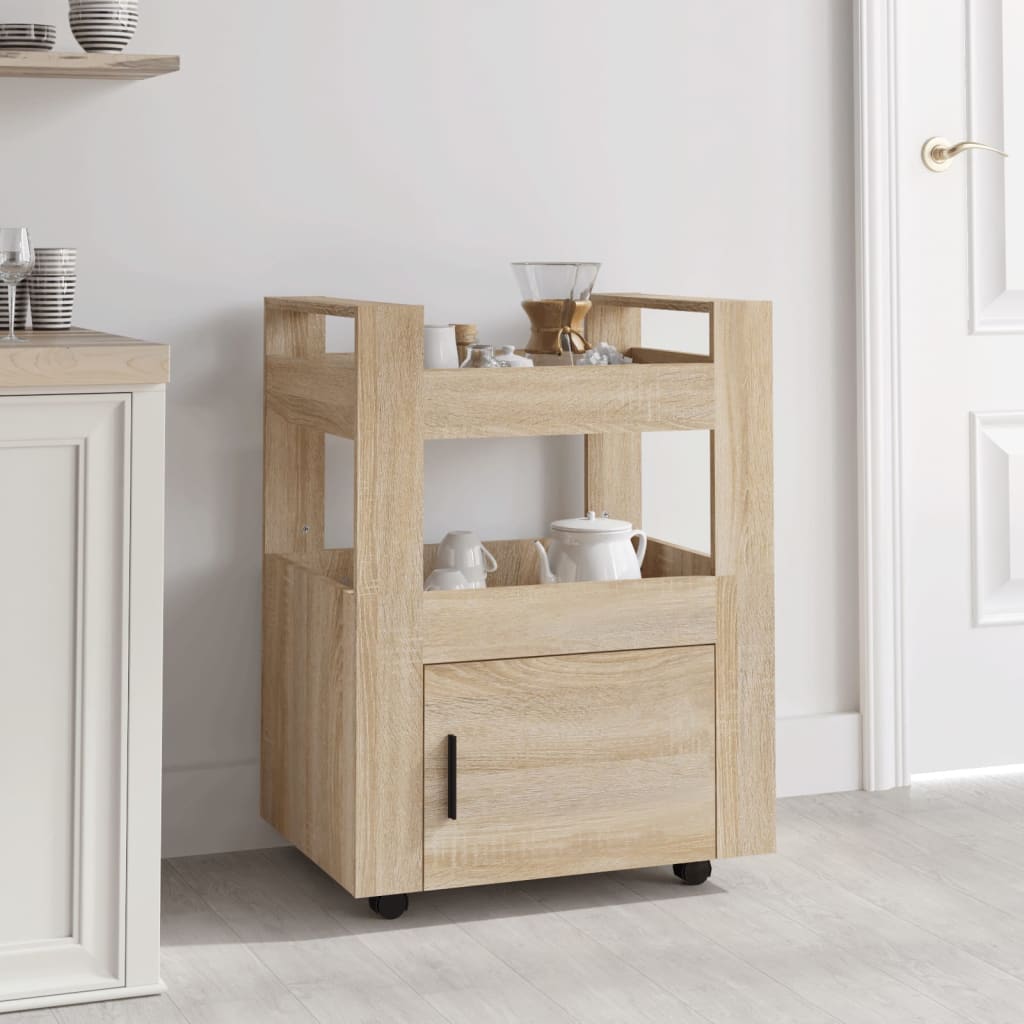 vidaXL Kuchynský vozík dub sonoma 60x45x80 cm spracované drevo