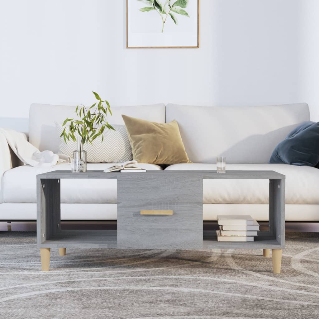 vidaXL Konferenčný stolík sivý sonoma 102x50x40cm kompozitné drevo