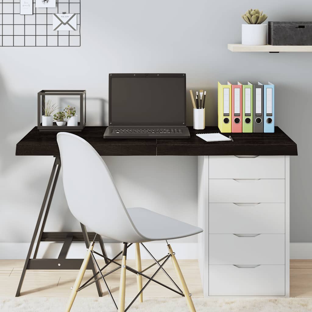 vidaXL Stolová doska tmavohnedá 120x40x(2-6) cm ošetrený dubový masív