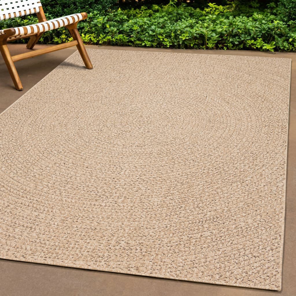 vidaXL Koberec ZIZUR 240x240 cm jutový vzhľad interiér a exteriér