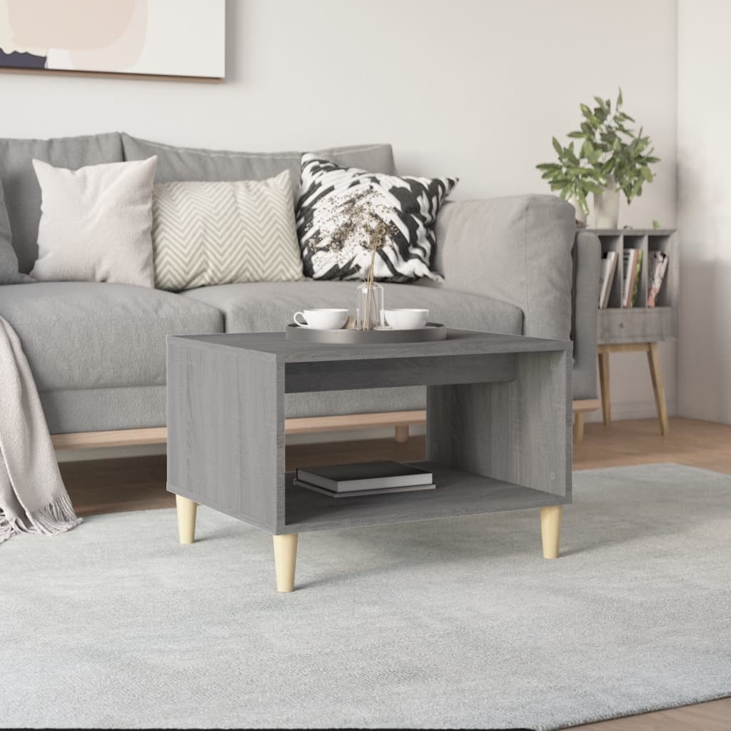 vidaXL Konferenčný stolík sivý dub sonoma 60x50x40cm spracované drevo