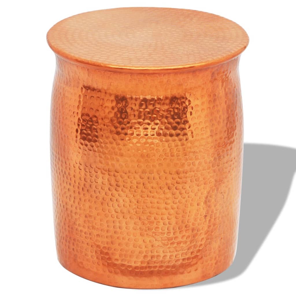 vidaXL Tepaná hliníková stolička/príručný stolík, farba mosadze/medi
