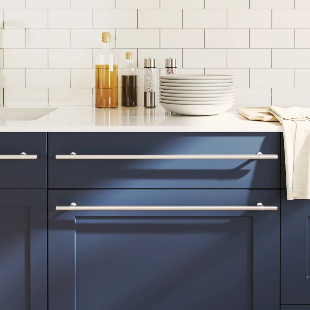 vidaXL Rukoväte na skrinku 20 ks strieborné 480 mm nehrdzavejúca oceľ