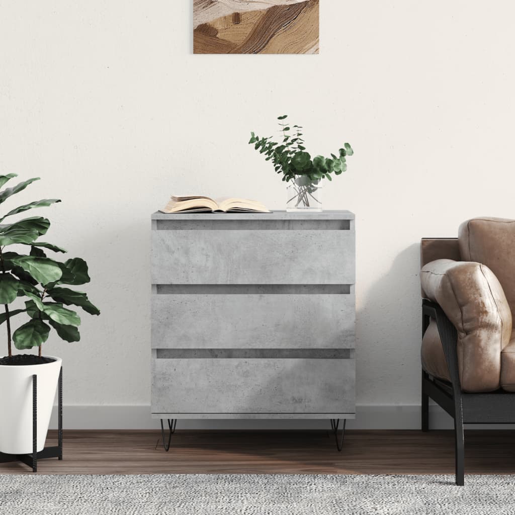 vidaXL Komoda betónovo sivá 60x35x70 cm spracované drevo