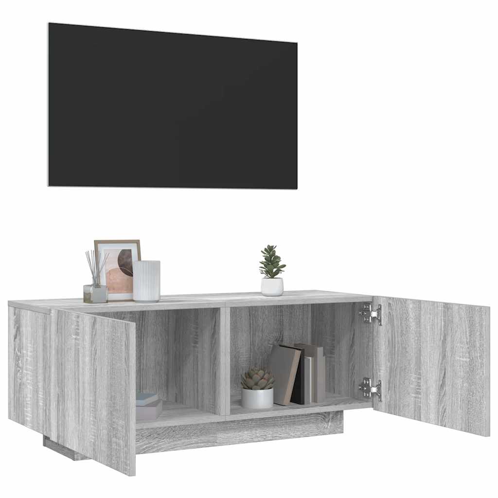 vidaXL TV skrinka sivý dub sonoma 100x35x40 cm spracované drevo