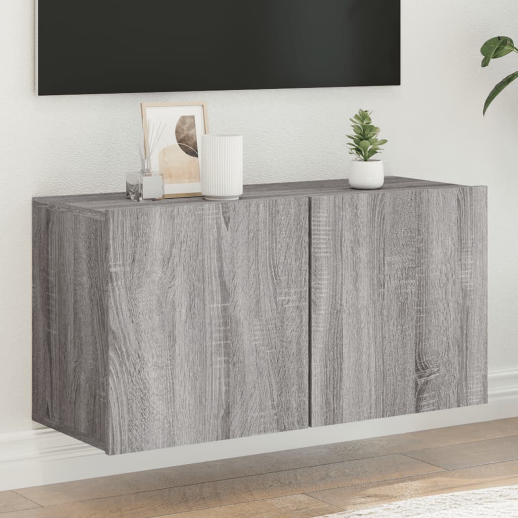 vidaXL TV skrinka nástenná sivá sonoma 80x30x41 cm