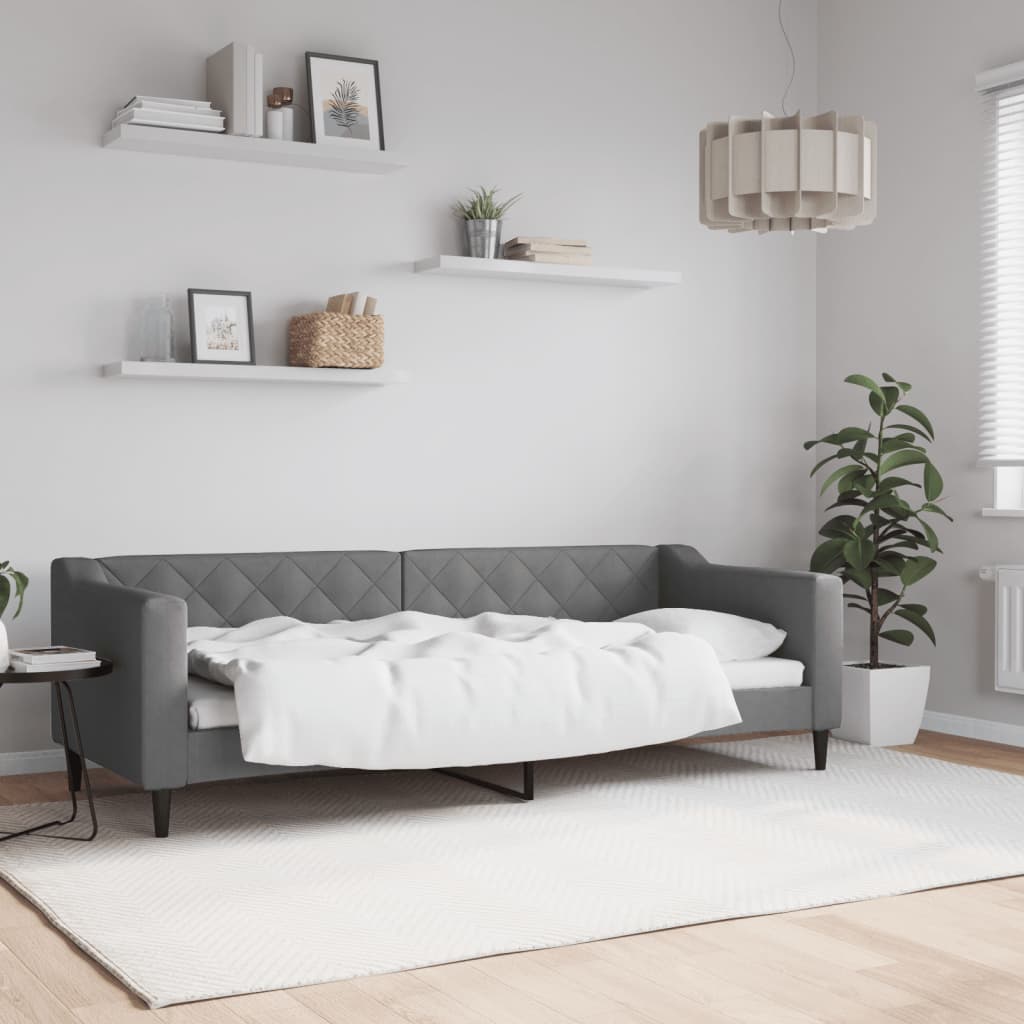 vidaXL Posteľný rám tmavosivý 80x200 cm látka