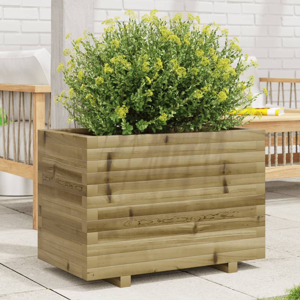 vidaXL Záhradný kvetináč 70x40x49,5 cm impregnovaná borovica