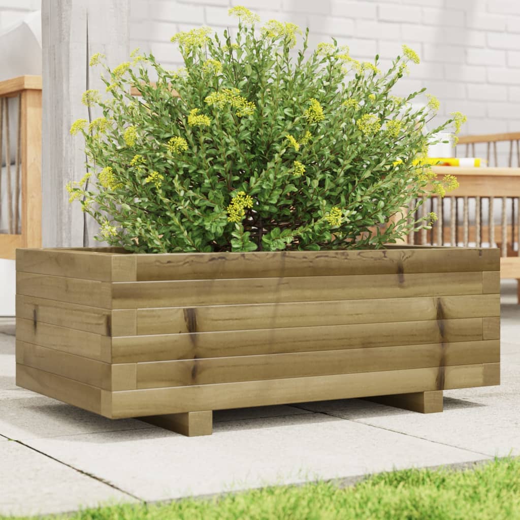 vidaXL Záhradný kvetináč 70x40x26,5 cm impregnovaná borovica