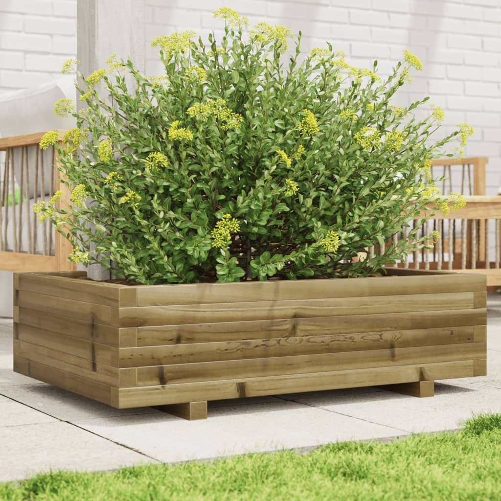 vidaXL Záhradný kvetináč 90x60x26,5 cm impregnovaná borovica
