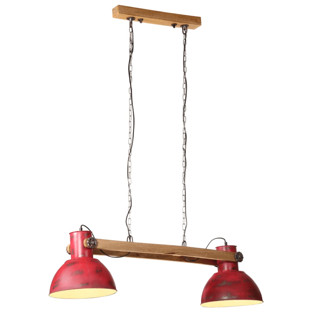 vidaXL Závesná lampa 25 W šmuhovaná červená 85x28x109 cm E27