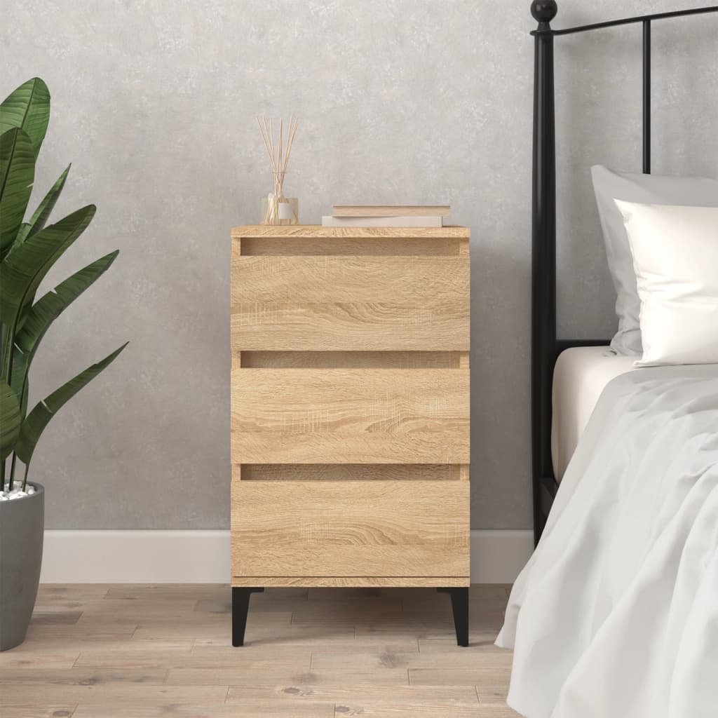 vidaXL Nočný stolík dub sonoma 40x35x70 cm spracované drevo