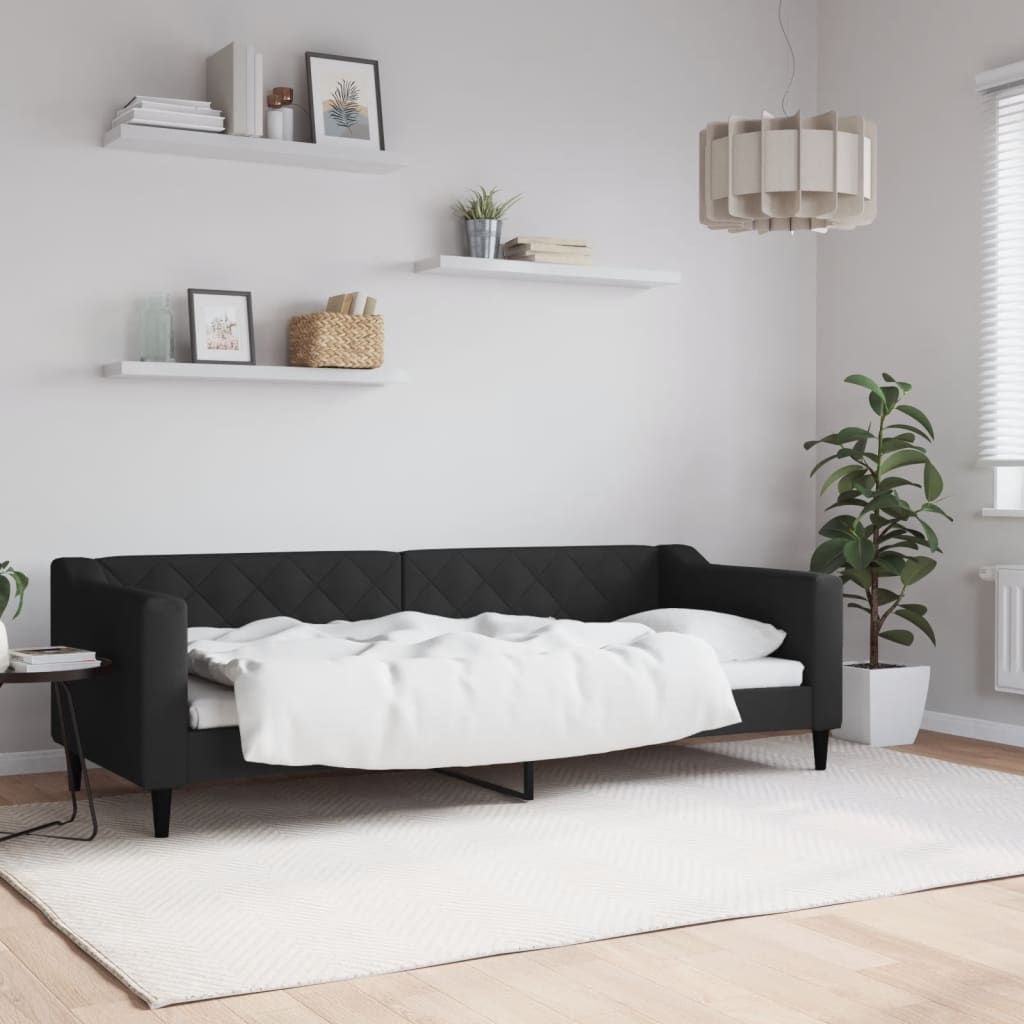 vidaXL Posteľný rám čierny 80x200 cm látka